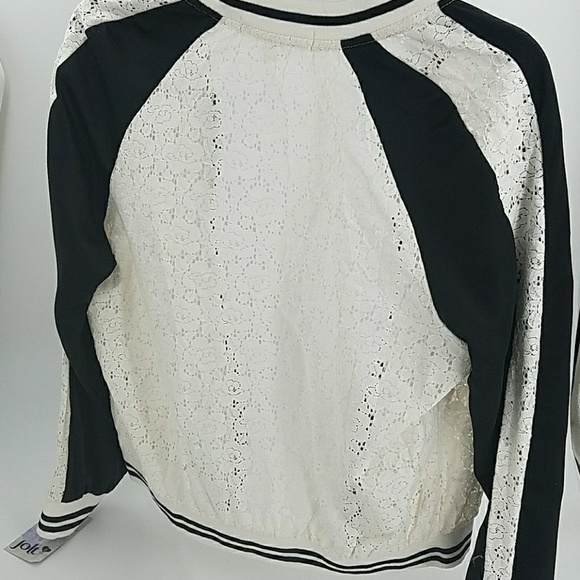 🆕 Color Block Lace Bomber Jacket - Picture 7 of 8